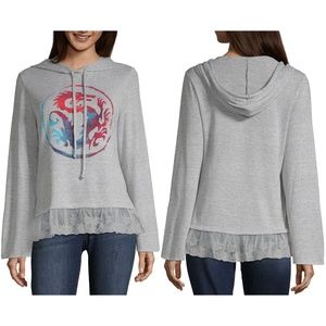 Disney Princess Tops - New! Disney Mulan Dragon Lace Hoodie Sweatshirt Disney Princess Tops - New! Disney Mulan Dragon Lace Hoodie Sweatshirt